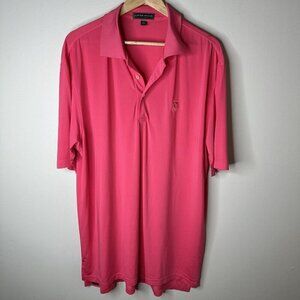 Peter Millar Summer Comfort Pink Golf Short Sleeve Country Club PCC Shirt‎ Sz L